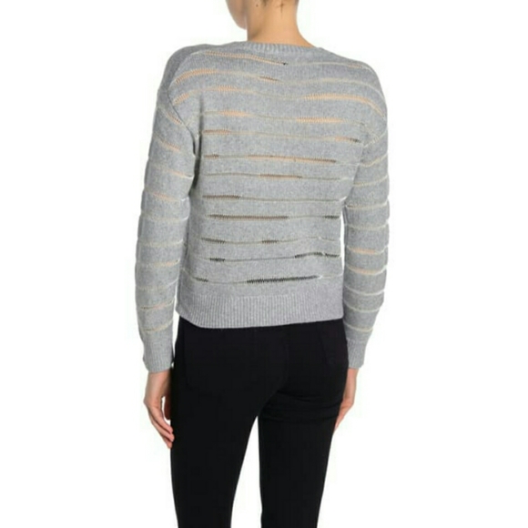 NWT rag&bone Grey Penn Crew Neck Striped Sweater - Picture 2 of 10